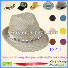 Barato mais recente diamantes à moda decorativa 100% Paper Straw Hat, LSP11